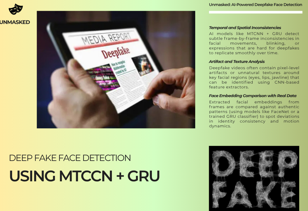 Deep-Fake Face Detection on Video by using MTCNN and GRU Hybrid approach thumbnail